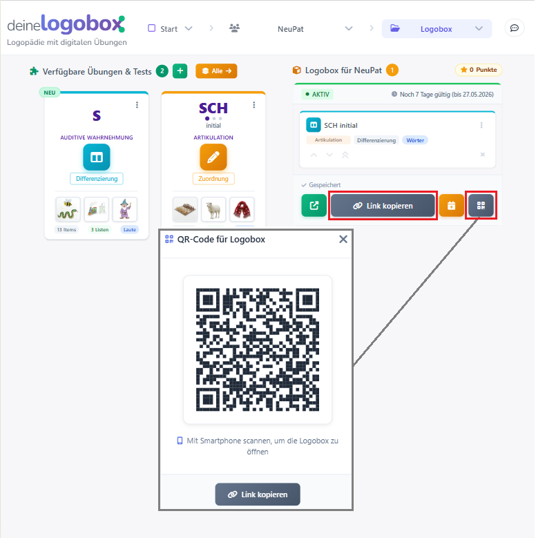 Link teilen (WhatsApp/Mail)
